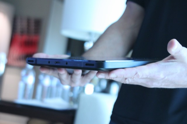 The Edge is only about twice as thick as a standard iPad.