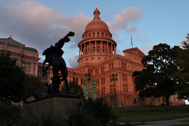 The Texas state capital building in Austin, where some of the action takes place.