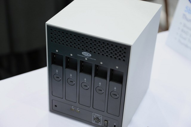 The LaCie 5big Thunderbolt RAID was one of the few new Thunderbolt devices we saw on the 2013 CES show floor.