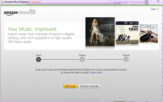 The Amazon Music Importer app only works with specific browsers. 