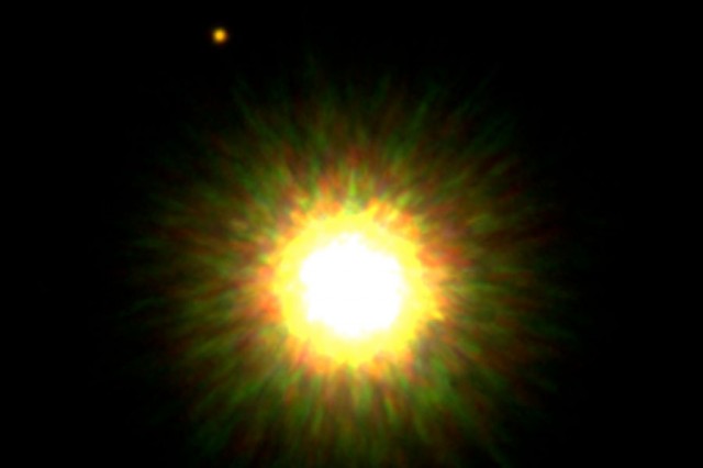 A young, Sun-like star with a planetary companion.