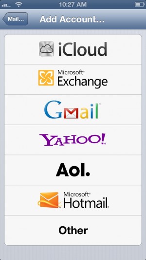 The iOS Mail app makes it relatively simple to connect to a wide variety of services.
