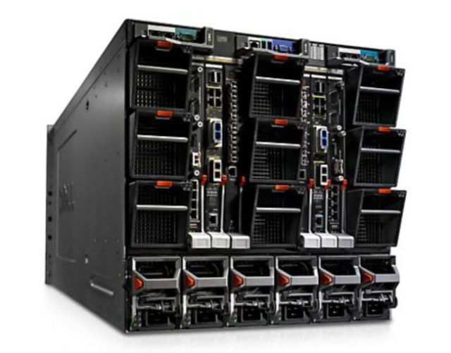 Dell PowerEdge blade enclosure.