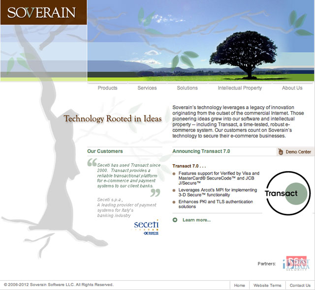 Soverain Software's website gives the impression of an active, thriving company, not a patent troll.