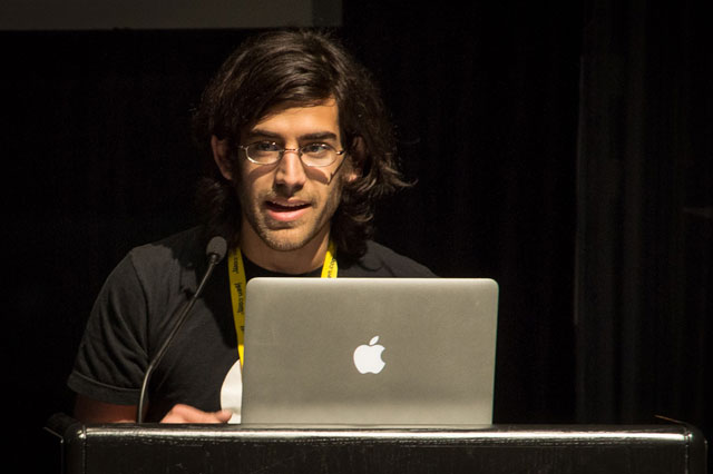 Aaron Swartz at the Freedom to Connect Conference, May 2012.