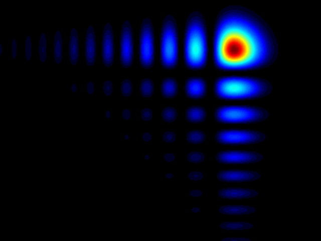 The pattern produced by an Airy beam of light: one which doesn't spread out or grow fainter, and follows a curved trajectory. Researchers have now produced Airy beams of electrons.