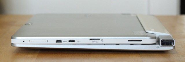 The W510 looks a bit chunky when closed in its dock, but the added flexibility in tablet mode is appreciated.