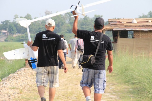 The WWF's first foray into UAV technology in Nepal last year