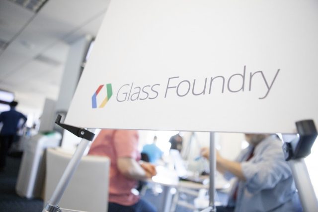 A sign at one of Google's secret "Glass Foundry" developer events in New York and San Francisco earlier this month.