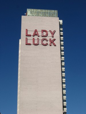 The abandoned Lady Luck Hotel &amp; Casino in downtown Las Vegas.