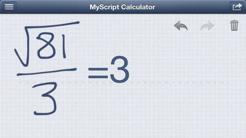 No explanation needed? Just draw and this app will calculate the result.