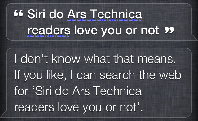 Nevermind Siri. Nevermind.