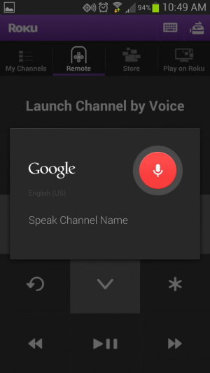 Use Google's voice control to launch an application.