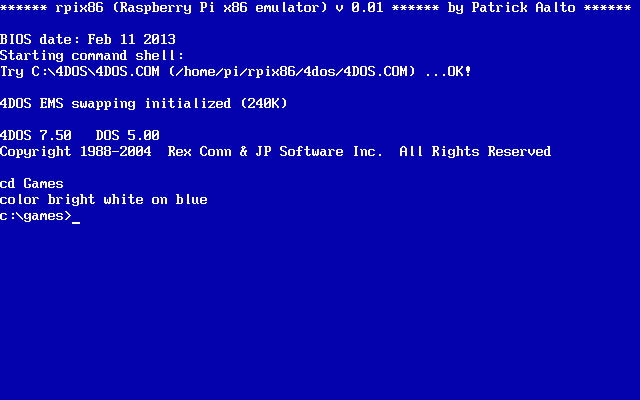 dosbox on raspberry pi