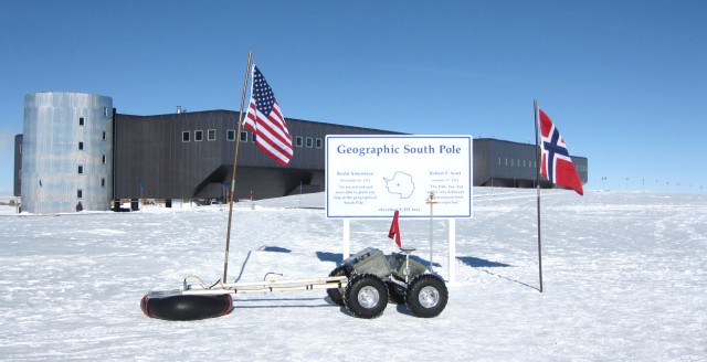 Yeti with GPR antenna in tow at the Amundsen-Scott South Pole Station