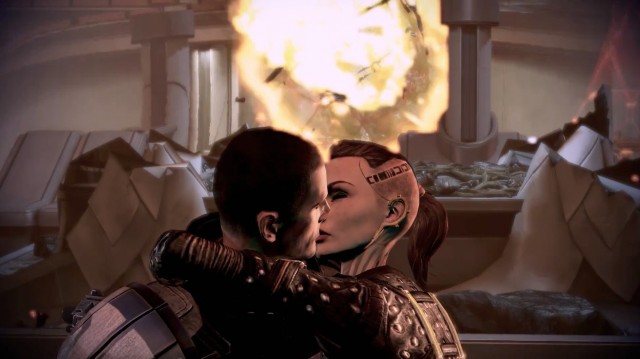 Cool guys don't look at explosions. They kiss their girls as they turn away.