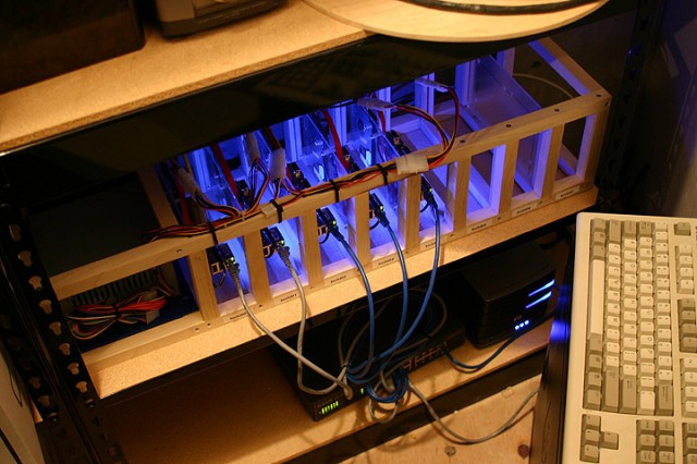 The cluster would eventually include eight single-board ARM computers.