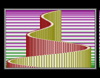 Vertical raster bar effect.