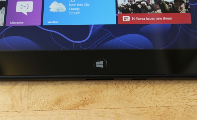 The Tablet 2 has a physical Windows button rather than a capacitive one.