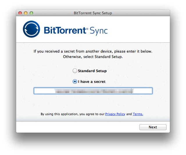 bittorrent sync keys