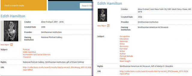 What appears to be duplicates of the same portrait of Edith Hamilton, writer and translator.