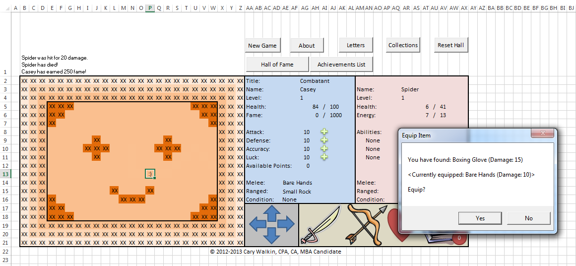 how to use microsoft excel for dungeons and dragons