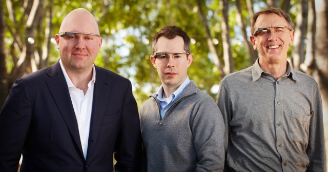 Some men wearing Google Glass.