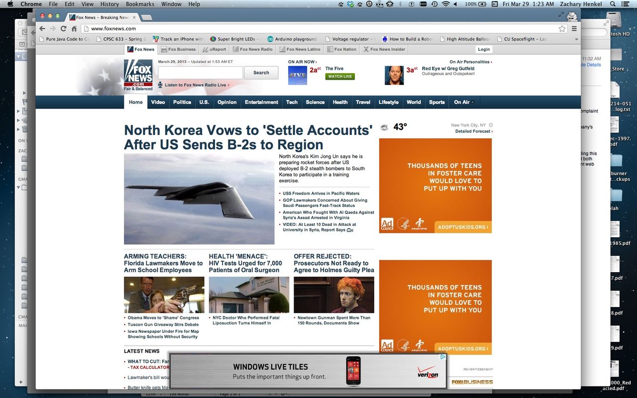 FOX with ads Ars Technica