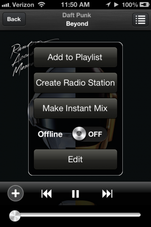 Create a radio station from any song...