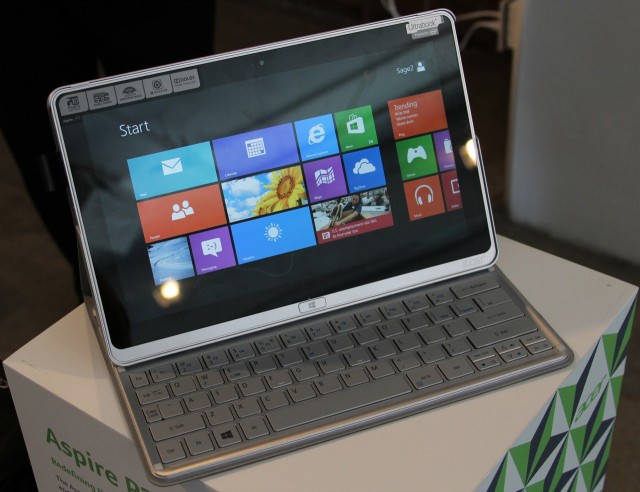 The Acer Aspire P3 Ultrabook, which is less an Ultrabook than a thin tablet in a keyboard dock.