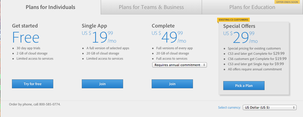 adobe cs6 pricing