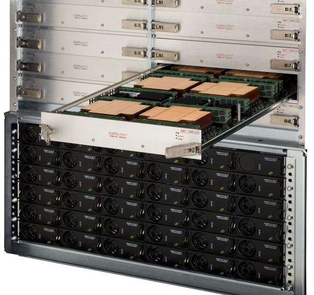 A Cray XC30-AC server rack.