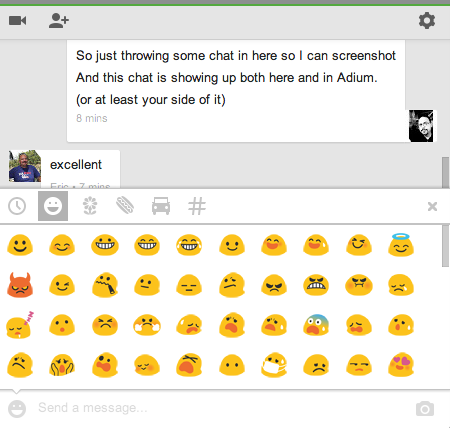 change emojis slack to google hangout