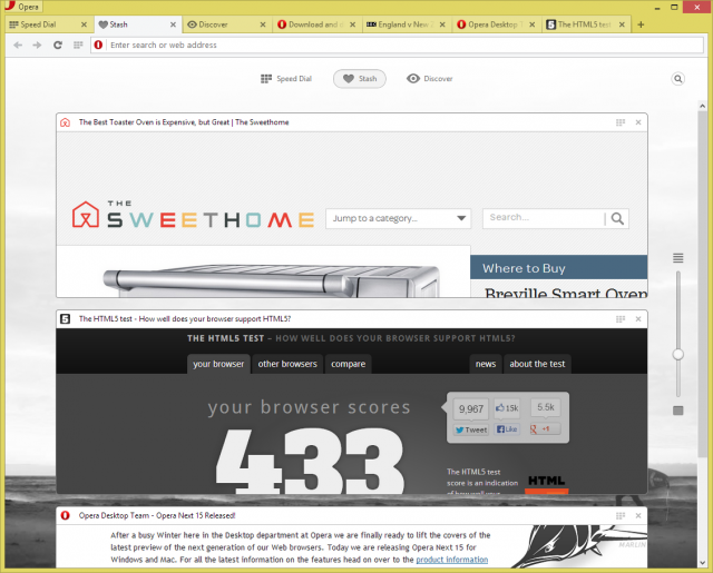Opera 15 Provides A Mish Mash Of Opera Features And The Chrome