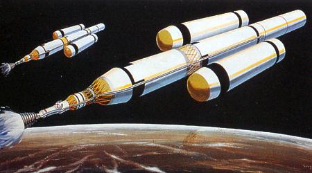 Artist's conception of the 1969 Von Braun Mars Expedition.