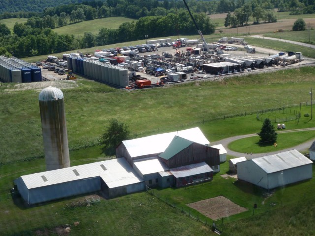 Shale gas well pad in Pennsylvania.
