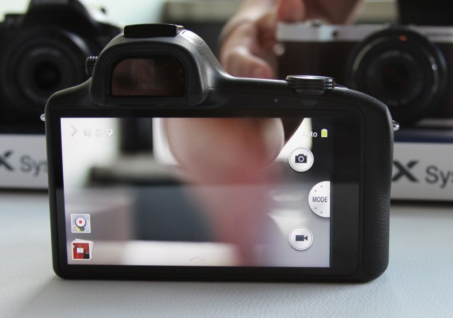 Most of the camera's physical controls have been removed in favor of touchscreen-based navigation.