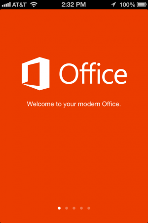 Yes, that's Office launching on an iPhone. Sorry, it doesn't come in iPad size.
