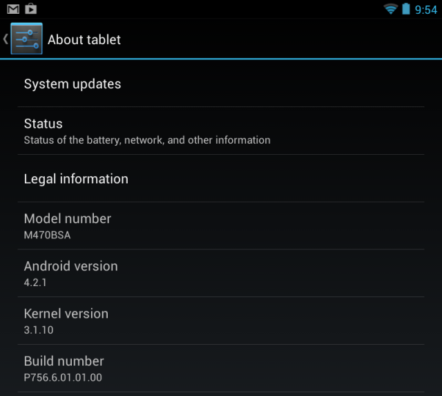 The Sero runs Android 4.2.1, just a bit out-of-date compared to Android 4.2.2.