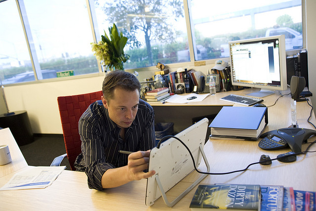 Elon Musk at SpaceX in 2008.