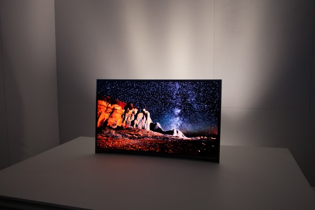 Samsung's curved 4K TV at CES.