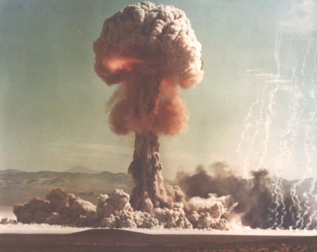 A 15 kiloton explosion at the US' Nevada test site.