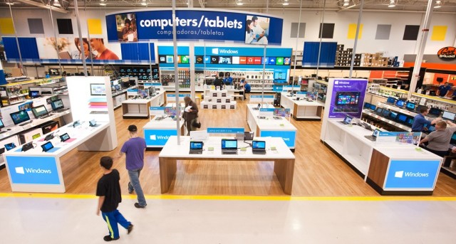 Like the standalone Microsoft stores, there will apparently be wooden floors.