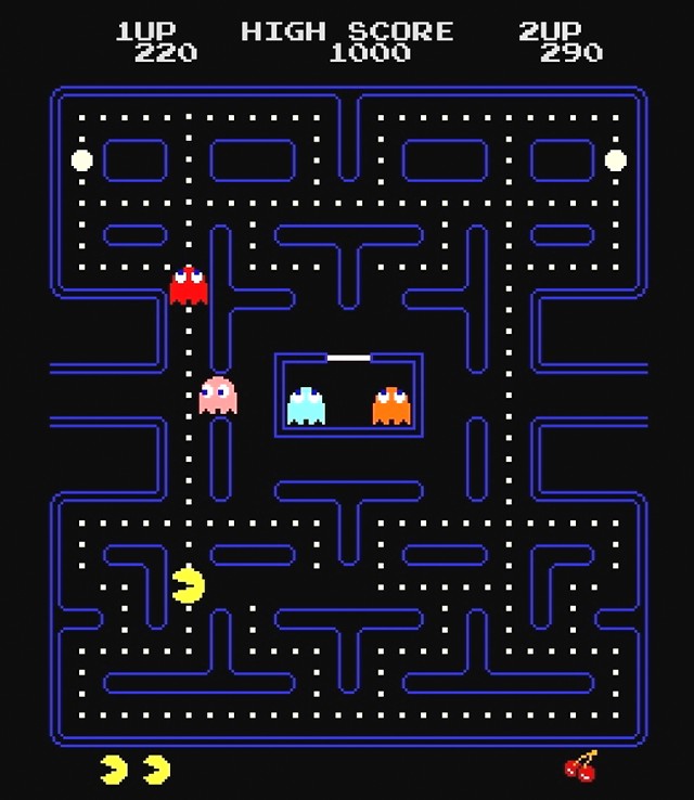 Zhang compared worries about AGI to our tendency to see intelligence in the ghosts in the 1980 arcade game <em>Pac-Man</em>.