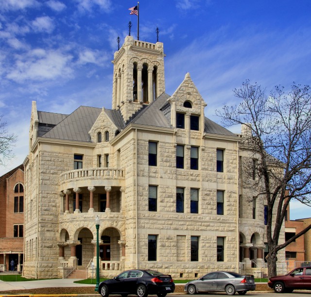 The county courthouse at New Braunfels, Texas.