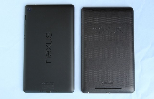 We can't deny that we miss the unique texture of last year's Nexus 7 (right), though.