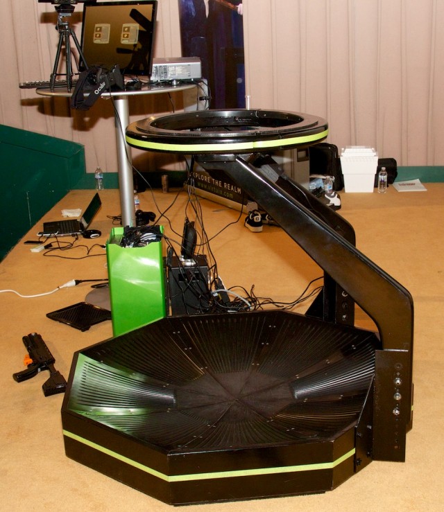 The Omni hardware—base platform, PC, and motion-sensing Kinect.