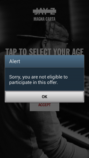 The age gate doesn't even kick you out of the app if you say you're too young.