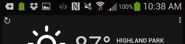 It's not uncommon for Android's already-busy status bar to completely fill up with icons on a Samsung phone with most of the features enabled.