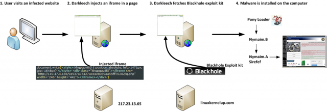 The Darkleech infection flow.